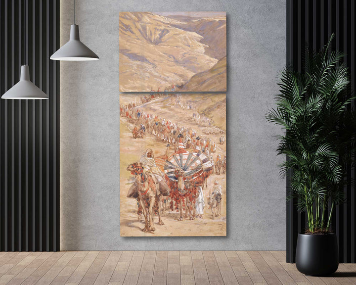 The Caravan of Abraham Diptych Framed Print, Canvas, Poster