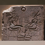 Akhenaten & Nefertiti House Altar Framed Print, Canvas, Poster | Egypt | Egyptian | Ankh | Ancient Aliens | History | Ancient Wall Art Décor