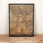 Assyrian Winged Genie, Apkallu Framed Print, Canvas, Poster | Babylon | Sumerian | Assyrian | Akkadian | Mesopotamian | Genie | Wall Art