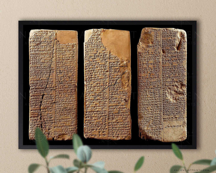 The Sumerian King List Framed Print, Canvas, Poster | Assyrian | Babylon | Akkadian | Mesopotamian | Cuneiform | Ancient Wall Art Décor