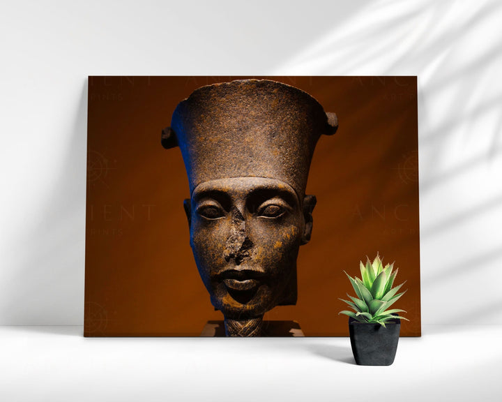 Amun-Ra Bust Framed Print, Canvas, Poster | Egypt | Egyptian | Pharaoh | African | God | Deity | Worship | Sun | Ra | Ancient Wall Art Décor