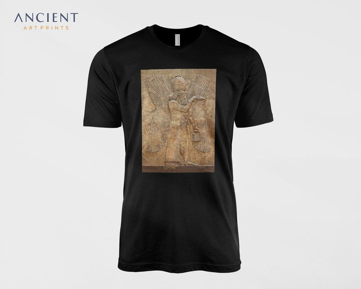 Assyrian Winged Genie Apkallu Unisex T Shirt - Babylon | Sumerian | Assyrian | Akkadian | Mesopotamian | Anunnaki - Ancient God Clothing