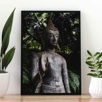 Abhaya Mudra Buddha Statue Print – Zen Spiritual Wall Art, Meditation & Mindfulness Home Decor, Sacred Asian Artwork, Tranquil Spiritual Art