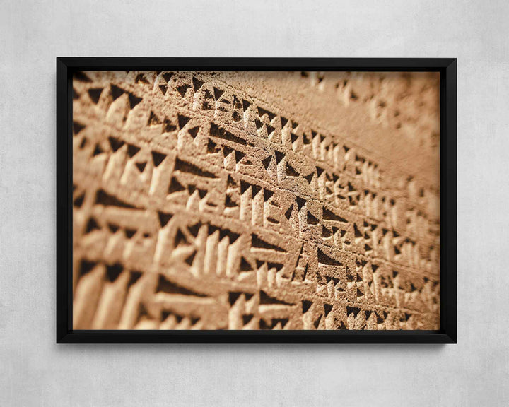 Ancient Urartu Cuneiform Framed Print, Canvas, Poster