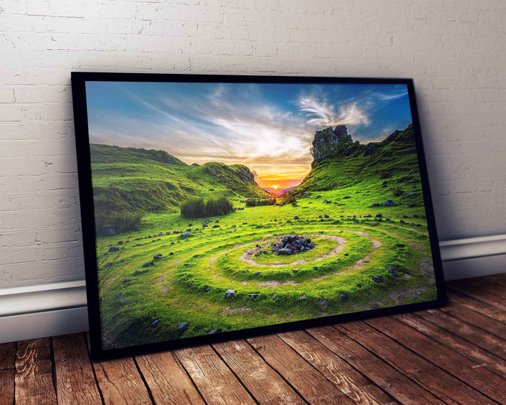 Fairy Glen, Isle of Skye Scotland Framed Print, Canvas, Poster