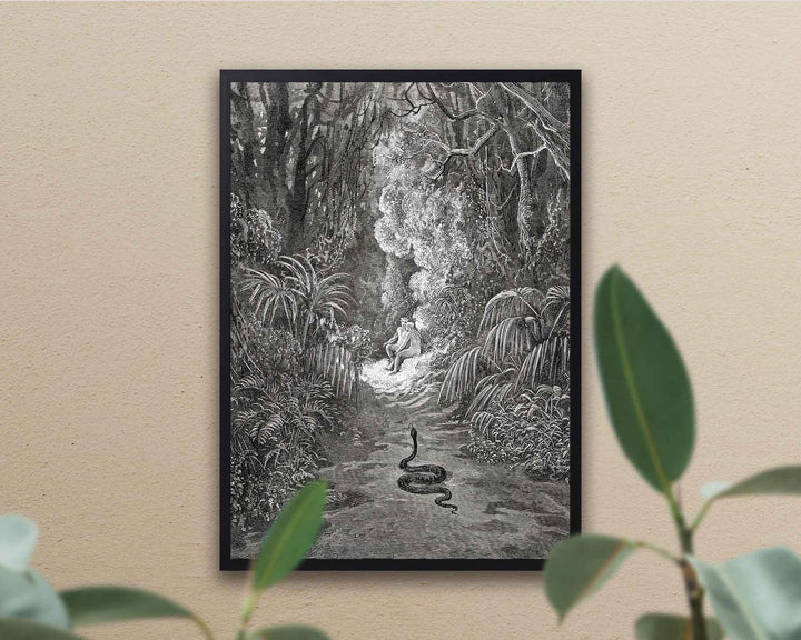 Paradise Lost: The Serpent Approaches Framed Print, Canvas, Poster