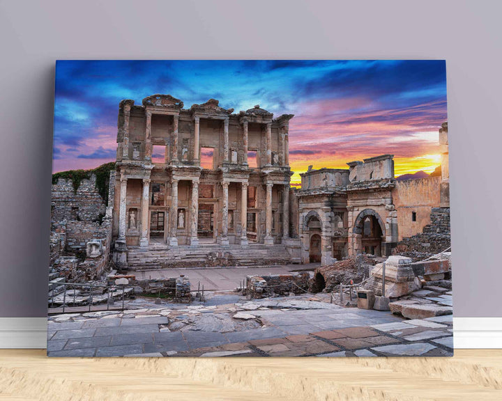 Library of Celsus, Turkey Framed Print, Canvas, Poster