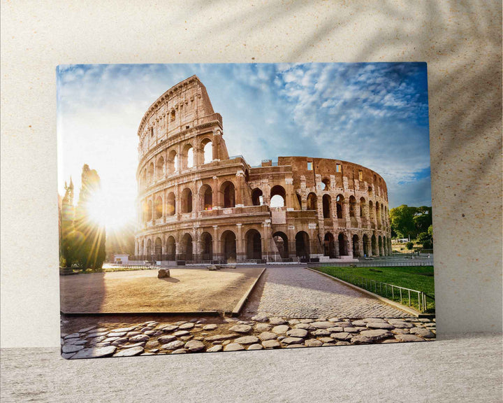Morning At The Roman Colosseum Framed Print, Canvas, Poster