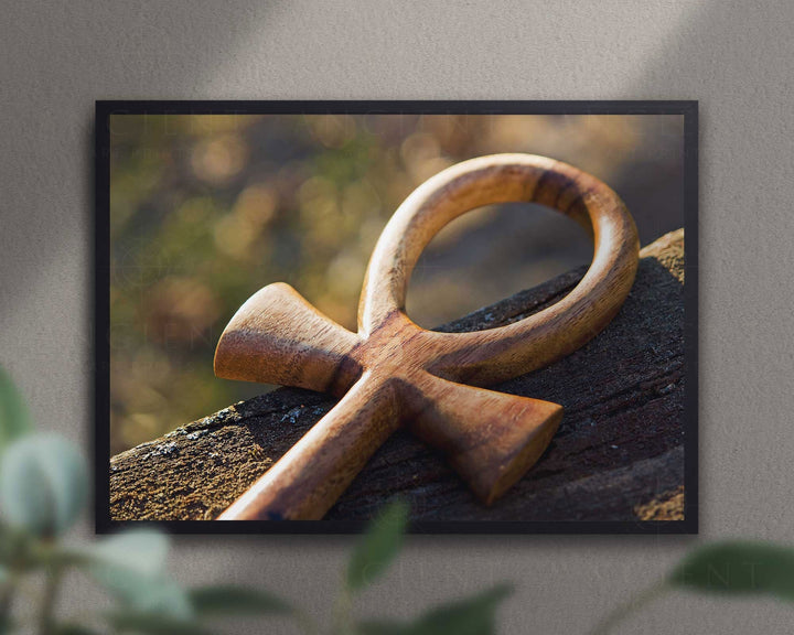Egyptian Ankh: Symbol of Life Framed Print, Canvas, Poster | Egypt | Spiritual | God | Goddess | Isis | Religion | Ancient Wall Art Décor
