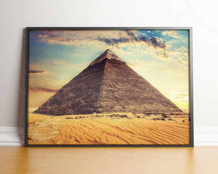 The Great Pyramid of Giza Framed Print, Canvas, Poster | Egypt | Egyptian | Tomb, Pharaoh | Cairo | Arab | History | Ancient Wall Art Décor