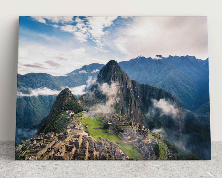 Machu Picchu Aerial Shot Framed Print, Canvas, Poster | Peru | Temple | Megalithic | Incan | Mayan | Aztec | Ancient Wall Art Décor
