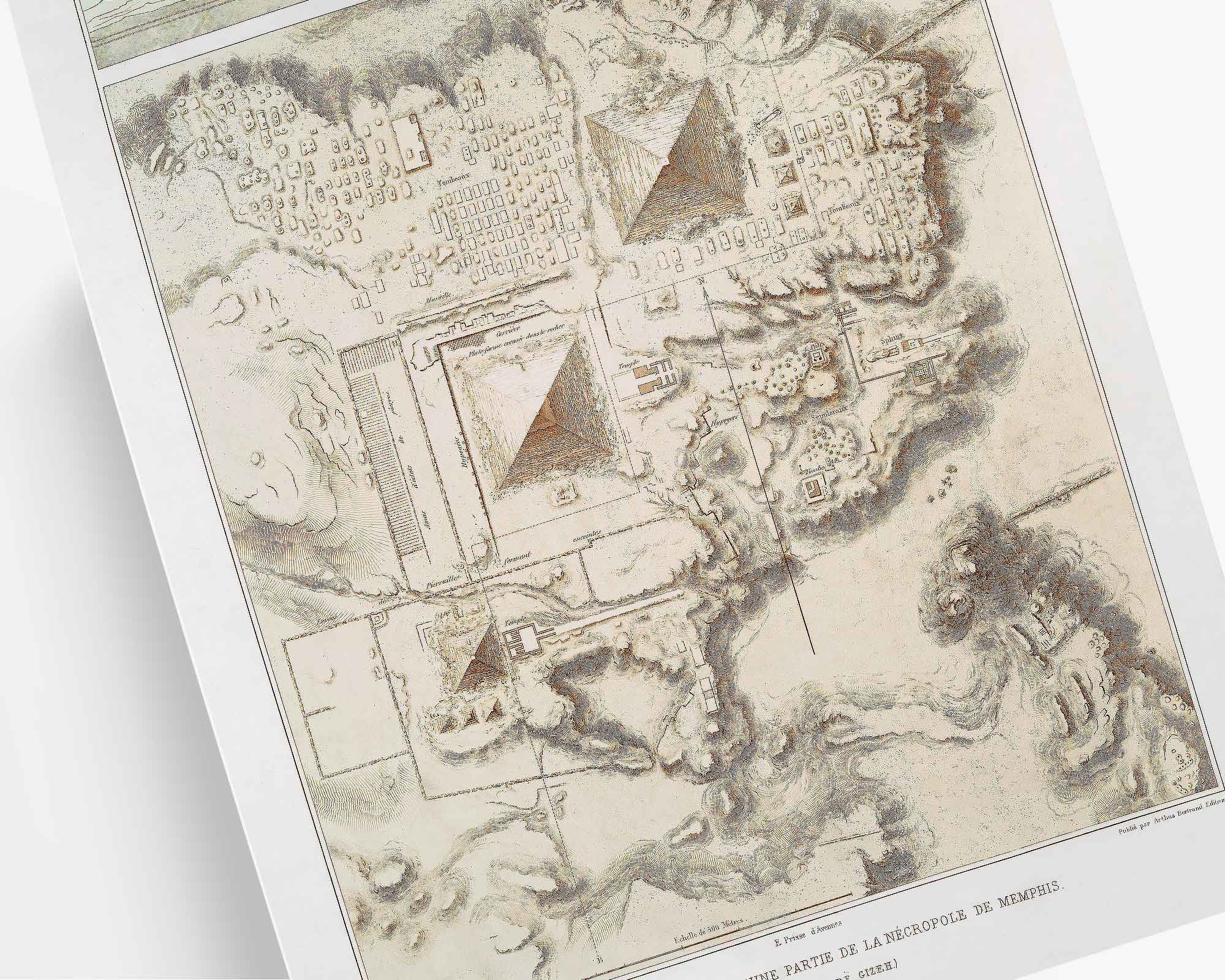 Topographical Map: Pyramids of Giza Framed Print, Canvas, Poster ...